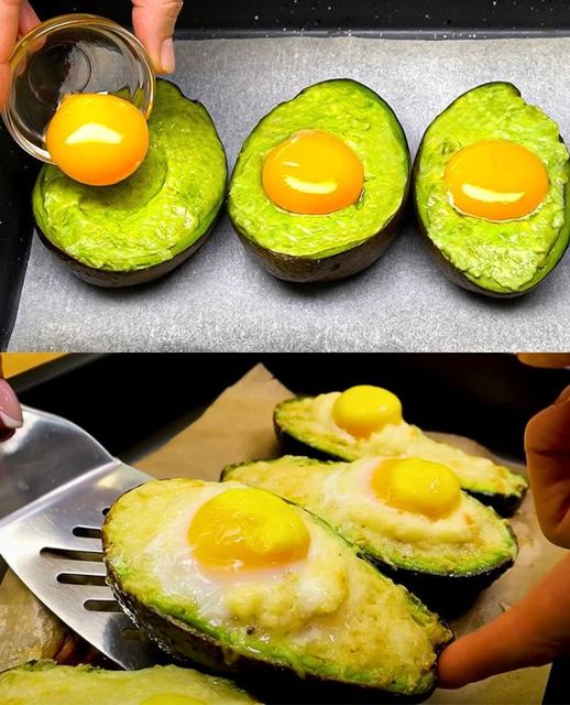 Baked Avocados with Egg and Cheese